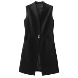 2024 Women's Casual Black Vest Women Clothing Spring Autumn Sleeveless Blazer Jacket Medium And Long Slim Female Waistcoat