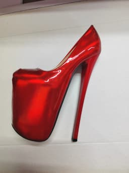 Spring Autumn 2024 Sexy Stilettos 19cm Thin High-Heeled Patent Leather Platforms Shoes Woman Evening Party Gold Red Pink Pumps