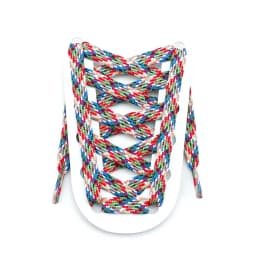 Flat Shoelaces for Sneakers Rainbow Shoelace Colorful Striped Shoe Laces for Woman Man Width 1CM Length 100/120/140/160CM 1 Pair