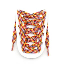 Flat Shoelaces for Sneakers Rainbow Shoelace Colorful Striped Shoe Laces for Woman Man Width 1CM Length 100/120/140/160CM 1 Pair
