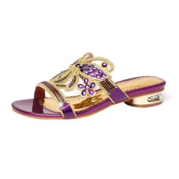 Summer Fashion Diamond Sandals Women's Crystal Mid Heel Butterfly Slippers Glitter Rhinestone Outdoor Anti-slip Beach Shoes