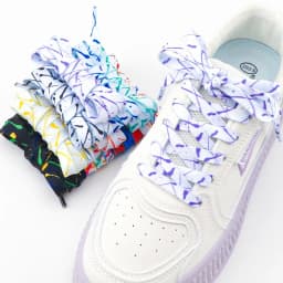 Flat Splash Ink Shoelaces for Sneakers Canvas Casual Tennis Shoes Shoelace Colorful Shoe Laces for Women Men 120/140/160CM