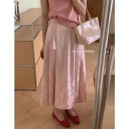 New Chinese style retro Chinese style horse skirt female summer skirt A-line silk skirt thin knit long skirt