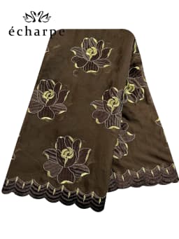 2022 New African Islamic Women Scarf Fashion Pashmina Turban Pray 100% Cotton Embroidered Shawl Wrap Muslim Party Hijab for Lady