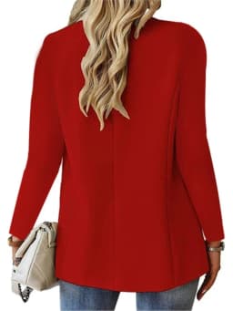 Elegant Women's Solid Slim Suits Top Coat Spring Autumn Notched Collar Single Button Long Sleeve Casual Office Lady Blazer Coats