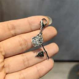 Fashion Silver Pearl Bow Pendant Gemstone Shoe Flower Buckle Girl Heart Premium Ballet Shoes Charms Decoration Accessories 1PCS