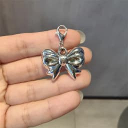 Fashion Silver Pearl Bow Pendant Gemstone Shoe Flower Buckle Girl Heart Premium Ballet Shoes Charms Decoration Accessories 1PCS