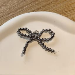 Fashion Silver Pearl Bow Pendant Gemstone Shoe Flower Buckle Girl Heart Premium Ballet Shoes Charms Decoration Accessories 1PCS