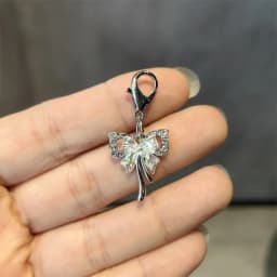 Fashion Silver Pearl Bow Pendant Gemstone Shoe Flower Buckle Girl Heart Premium Ballet Shoes Charms Decoration Accessories 1PCS