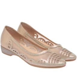 Breathable Rhinestone Cutout Mesh Shoes with Heels Summer 2024 Women's Round Head Soft Leather Sandals For Office Mom Wedding
