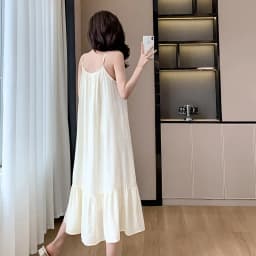 Summer Three-dimensional Flowers Embroidery Loose A-line Halter Dress Women Sleeveless Knee-length Beach Dresses Female