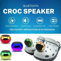 Funny Mini BT Speaker  for Crocs Comedy Accessories Release Your Toes Friends Gift