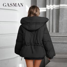 GASMAN 2024 New Coats Women Winter Down Jacket Classic Design Zipper Fleece Pocket Female Elegant Parkas 88578