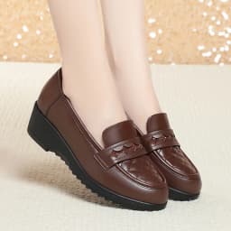Fashion Retro Black Loafers Shoe for Women Spring New Comfort Soft Leather Low Heel Single Shoe British Round Head Shoe