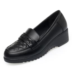 Fashion Retro Black Loafers Shoe for Women Spring New Comfort Soft Leather Low Heel Single Shoe British Round Head Shoe