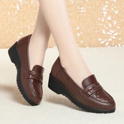 Fashion Retro Black Loafers Shoe for Women Spring New Comfort Soft Leather Low Heel Single Shoe British Round Head Shoe