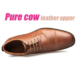 ZFTL New Men Dress shoes Genuine Leather Man Business shoes Big Size Men's Wedding shoes Casual Lace-up shoes Handmade  2025