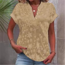 2024 Spring Summer Simple Solid Color V Neck Shirt Top Eleant Women Fashion White Short Sleeve Casual Slim Blouse Top