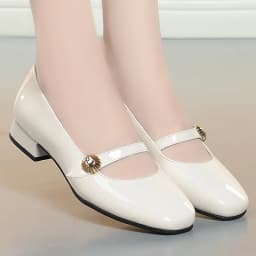 Spring Autumn Fashion Women's Shoes Mary Jane Style Shoes Low Heel Shallow Mouth Round Toe Comfort Solid Color Party Shoes