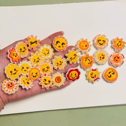 Good Quality 1pcs Kawaii Sun Expression PVC Shoe Charms Sandals Shoes Accessories Shoes Ornament Fit Kids DIY Party Xmas Gift