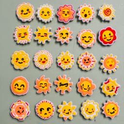 Good Quality 1pcs Kawaii Sun Expression PVC Shoe Charms Sandals Shoes Accessories Shoes Ornament Fit Kids DIY Party Xmas Gift