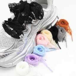 1Pair Silk Lace Shoes Laces Girl Colourful Flat Shoelaces White Black Casual Rope Shoelace for Shoes Accessories 80/100/120CM