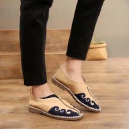 ZFTL Men loafers Men's canvas shoes slip-on traditional Chinese hand-knitted shoes big size Chinese style linen loafer shoes 109