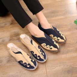 ZFTL Men loafers Men's canvas shoes slip-on traditional Chinese hand-knitted shoes big size Chinese style linen loafer shoes 109