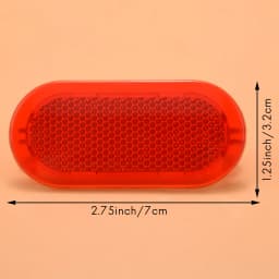 2Pcs Red Interior Door Panel Warning Light Cap Reflector for 6Q0947419