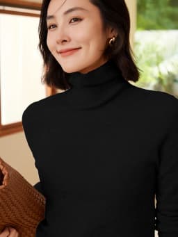 WinvyNee Women Clothing Merino Wool Sweater Casual Long Sleeve Tops Turtleneck Jumper Soft Warm Knitted Pullover Winter A1263006