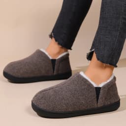 Smile Pop Winter Slippers For Women Antiskid Women Slippers Fashion Casual Warm Fluffy Slippers Outdoor Fur Plush Women Shoes