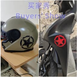 Broken Five-Pointed Stars Car Stickers War Damaged Reflective Decals For Motorcycle Helmets Fuel Tank Cap Trunk Bumper