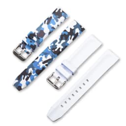 Universal Camouflage Silicone Watch Strap Army Green Jungle Hunting 20mm 22mm 24mm Outdoor Sports Watch Band