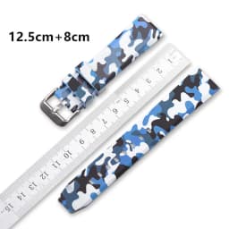 Universal Camouflage Silicone Watch Strap Army Green Jungle Hunting 20mm 22mm 24mm Outdoor Sports Watch Band