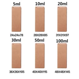 100pcs/lot 10ML to 100Ml 18MM Rubber Head Dropper Essential Oil Bottle Packaging Box Cosmetics Kraft Carton White Box Black Box