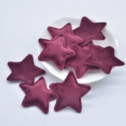 50Pcs/lot 38mm Padded Plush Furry Felt Star Applique for DIY Headwear Hair Clips Bow Accessories Handmade Baby Clothes Hat Decor
