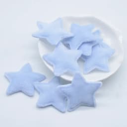 50Pcs/lot 38mm Padded Plush Furry Felt Star Applique for DIY Headwear Hair Clips Bow Accessories Handmade Baby Clothes Hat Decor