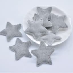 50Pcs/lot 38mm Padded Plush Furry Felt Star Applique for DIY Headwear Hair Clips Bow Accessories Handmade Baby Clothes Hat Decor