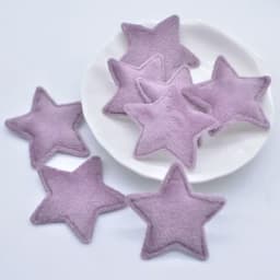50Pcs/lot 38mm Padded Plush Furry Felt Star Applique for DIY Headwear Hair Clips Bow Accessories Handmade Baby Clothes Hat Decor