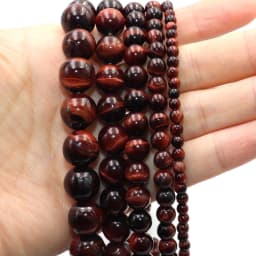 Natural Stone Red Tiger Eye Agates Round Loose Beads 4 6 8 10 12 MM Pick Size For Jewelry Making Charm DIY Bracelet Necklace