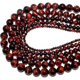Natural Stone Red Tiger Eye Agates Round Loose Beads 4 6 8 10 12 MM Pick Size For Jewelry Making Charm DIY Bracelet Necklace
