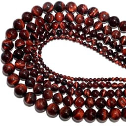 Natural Stone Red Tiger Eye Agates Round Loose Beads 4 6 8 10 12 MM Pick Size For Jewelry Making Charm DIY Bracelet Necklace