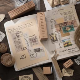 Yoofun 1 Pc/Design Record The Life Series Rubber Seal Cute Wood Stamps DIY Scrapbooking Decoration Diary Collage Stationery
