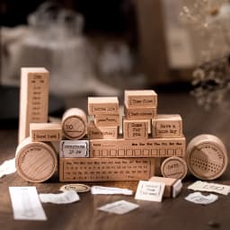 Yoofun 1 Pc/Design Record The Life Series Rubber Seal Cute Wood Stamps DIY Scrapbooking Decoration Diary Collage Stationery