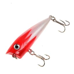 1pc Popper Fishing Lure 6cm/6.5g Hard Bait Artificial Topwater Bass Trout Pike Wobbler Fishing Tackle with 2 Treble Hooks