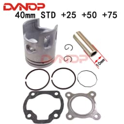 40mm piston & ring set (10mm pin) for Scooter Minarelli 1E40QMB JOG50 3KJ ZIP LS49 Hurricane F-act Matrix 50 Stels SKIF 50