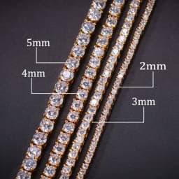 UWIN 2mm Tennis Chain Bracelet Round Cut Micro Bling Bling Cubic Zirconia Fashion Hiphop Men Women Bracelets Jewelry