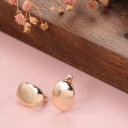 Kinel Hot Fashion Glossy Dangle Earrings 585 Rose Gold Simple Oval Earrings For Women High Quality Daily Fine Jewelry