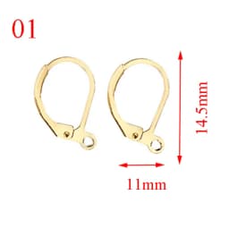 20pcs/lot(10pairs) Gold Stainless Steel DIY Earring Findings Clasps Hooks Jewelry Making Accessories Earwire
