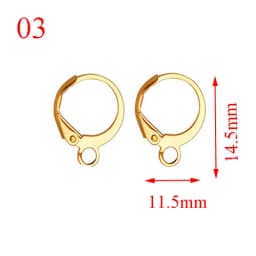 20pcs/lot(10pairs) Gold Stainless Steel DIY Earring Findings Clasps Hooks Jewelry Making Accessories Earwire